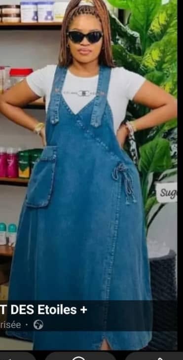 Robe salopette en jean