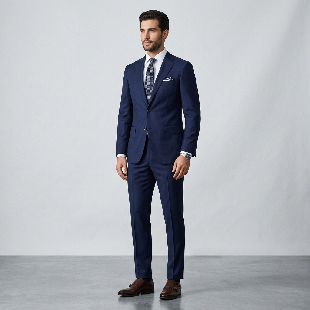 Costume tailleur bleu marine 2 pièces